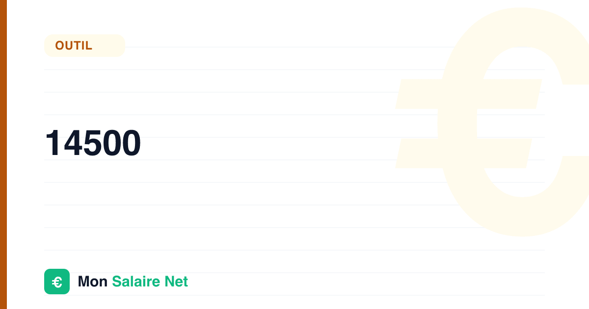 14 500 € brut par an en net : combien par mois ?
