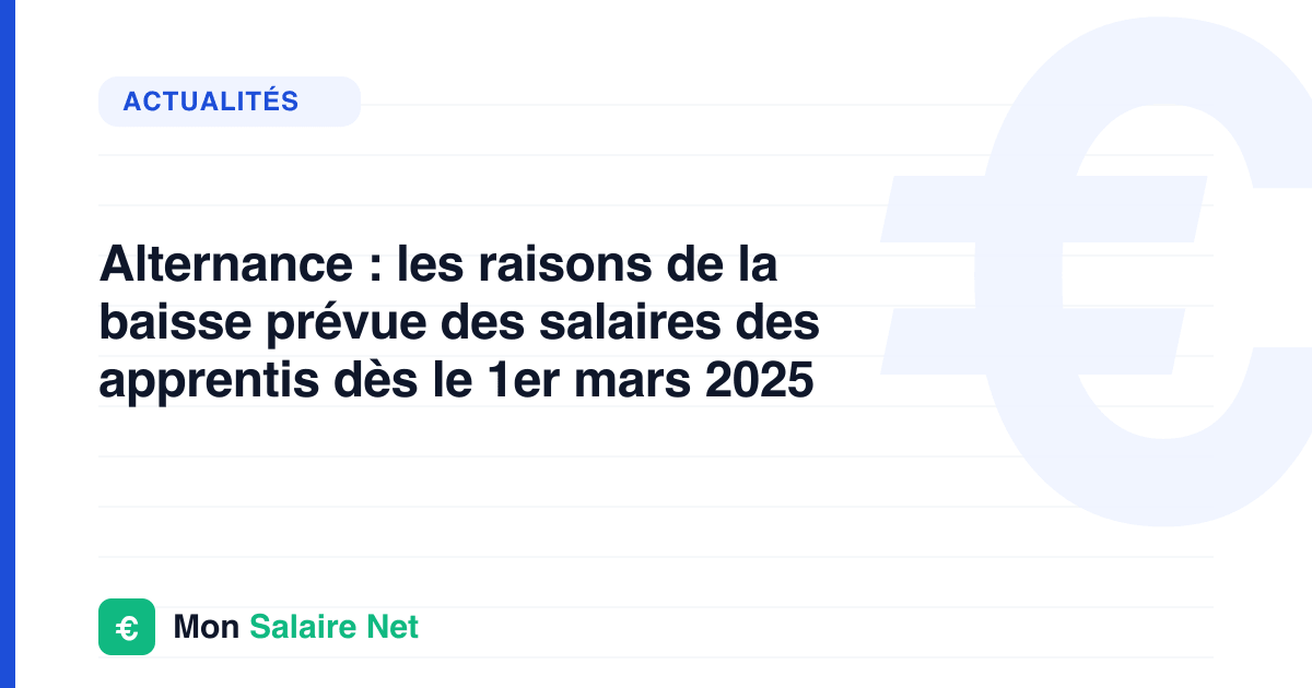 Alternance : les raisons de la baisse prévue des salaires des apprentis dès le 1er mars 2025