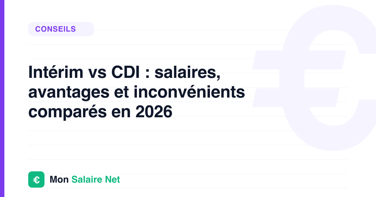 Intérim vs CDI : salaires, avantages et inconvénients comparés en 2026