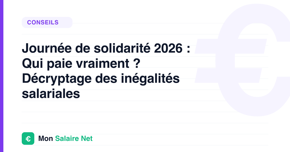 Journée de solidarité 2026 : Qui paie vraiment ? Décryptage des inégalités salariales