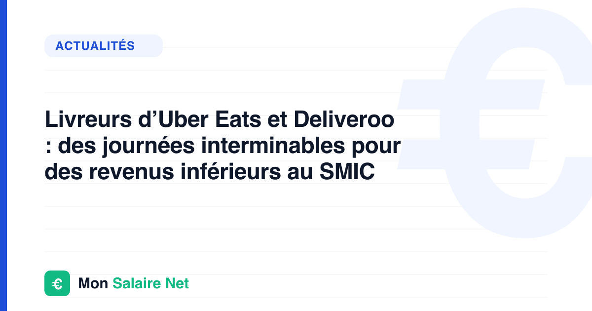 Livreurs d’Uber Eats et Deliveroo : des journées interminables pour des revenus inférieurs au SMIC
