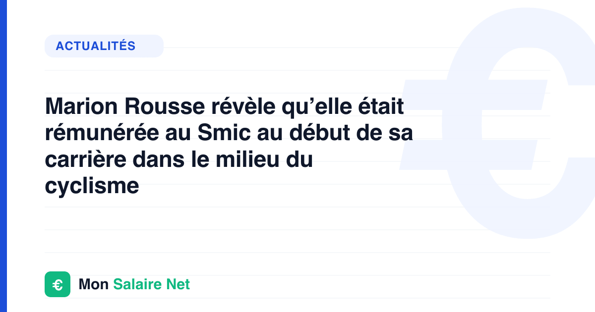 Marion Rousse révèle qu’elle était rémunérée au Smic au début de sa carrière dans le milieu du cyclisme