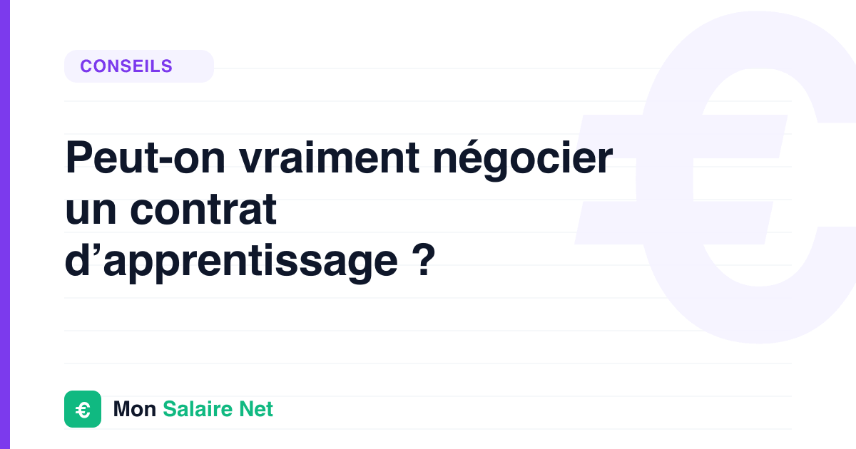 Peut-on vraiment négocier un contrat d’apprentissage ?