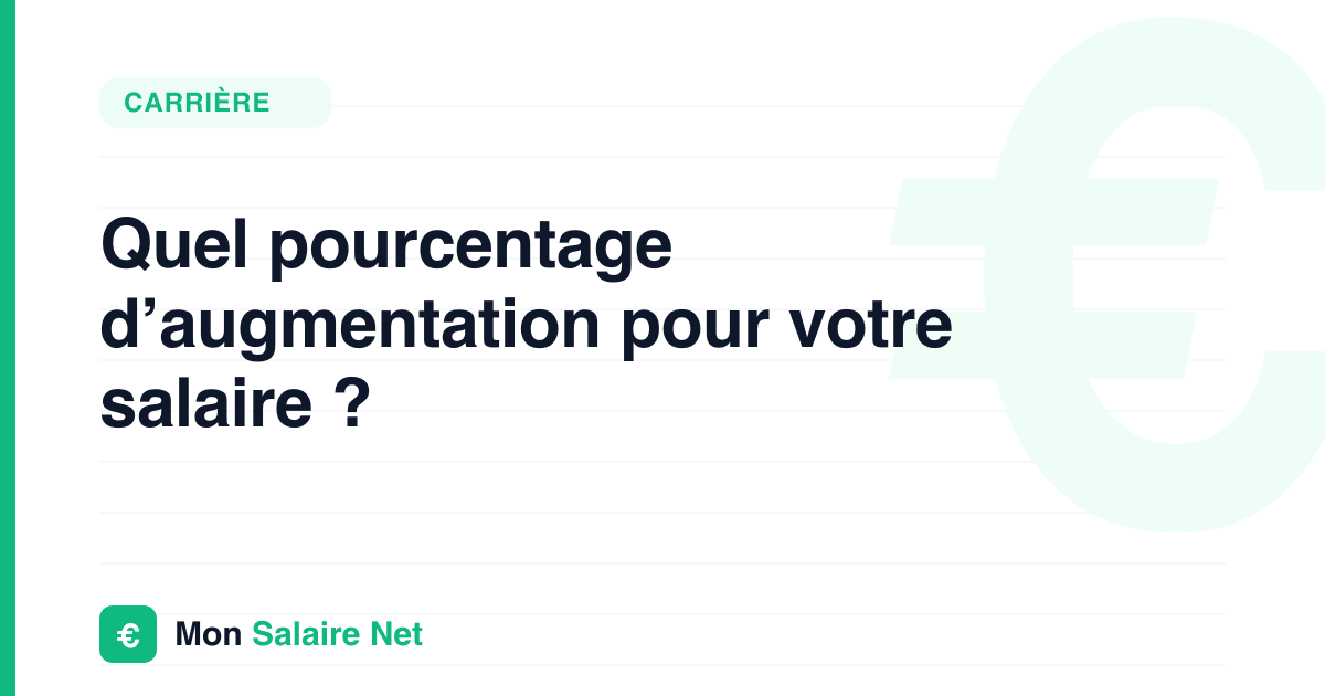 Quel pourcentage d’augmentation pour votre salaire ?