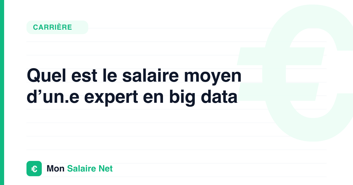 Quel est le salaire moyen d’un.e expert en big data