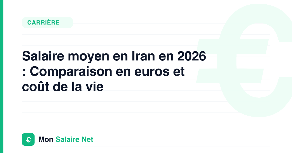 Salaire moyen en Iran en 2026 : Comparaison en euros et coût de la vie