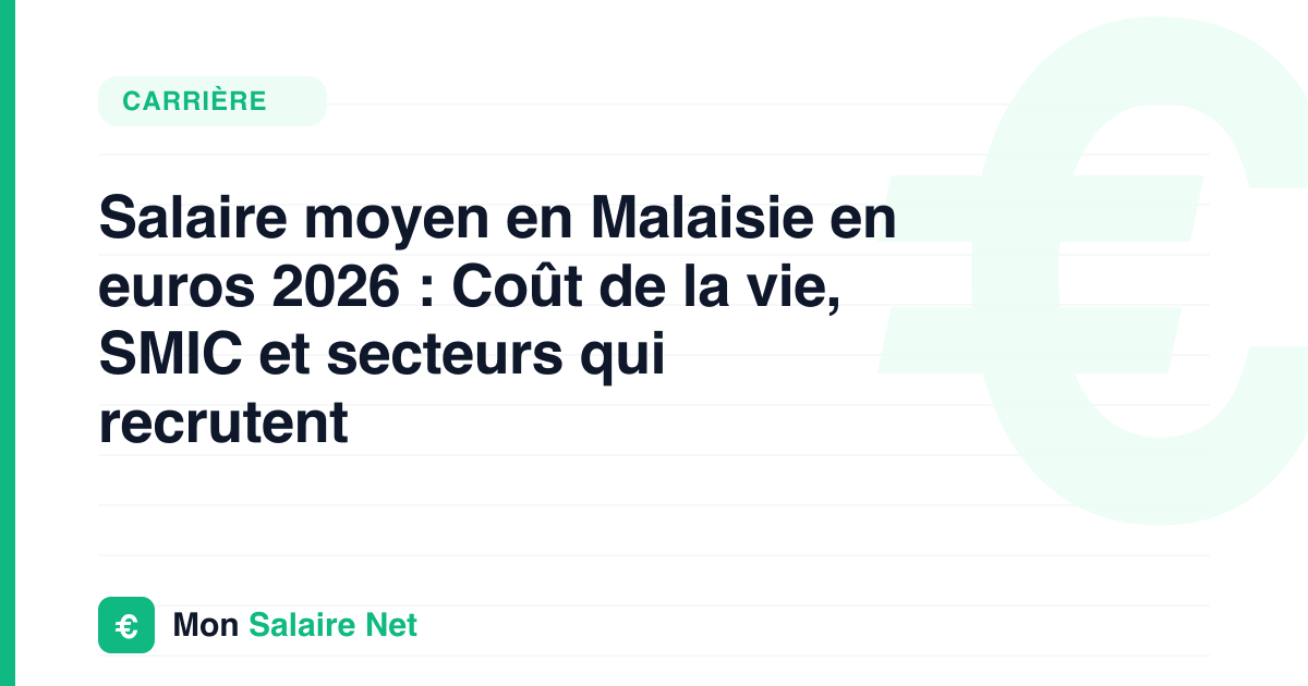 Salaire moyen en Malaisie en euros : ce que le chiffre converti ne dit pas