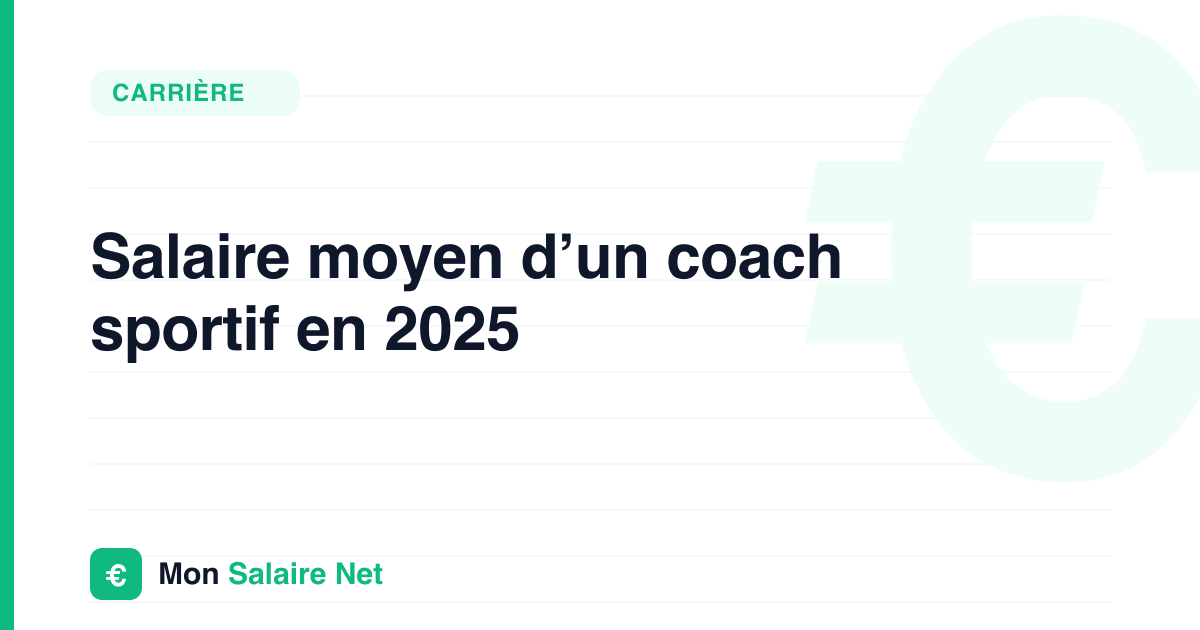 Salaire moyen d’un coach sportif en 2025