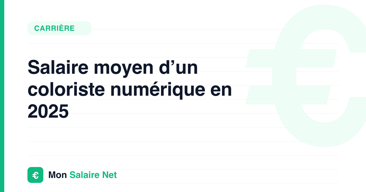 Salaire moyen d’un coloriste numérique en 2025