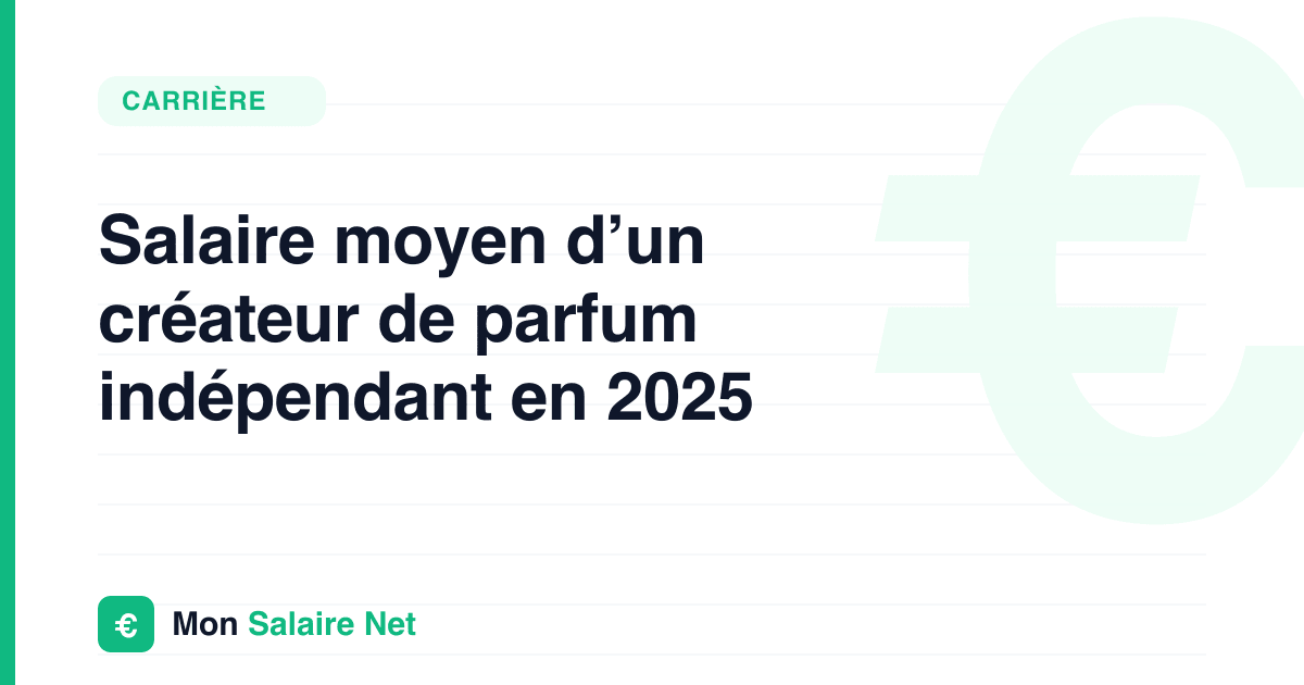 Salaire moyen d’un créateur de parfum indépendant en 2025
