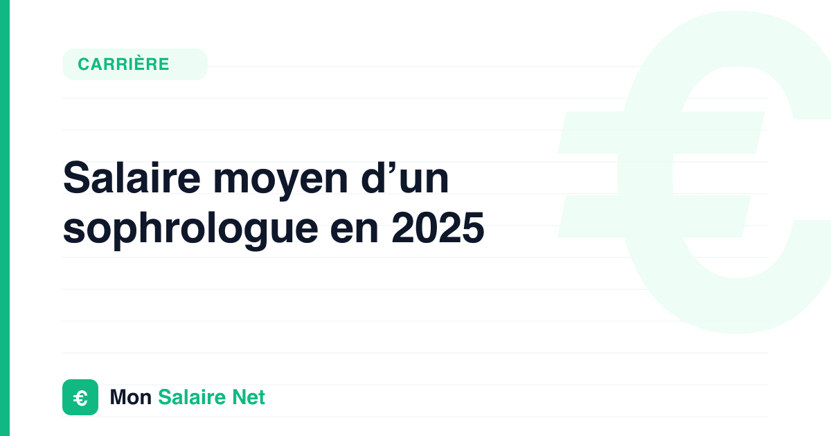 Salaire moyen d’un sophrologue en 2025
