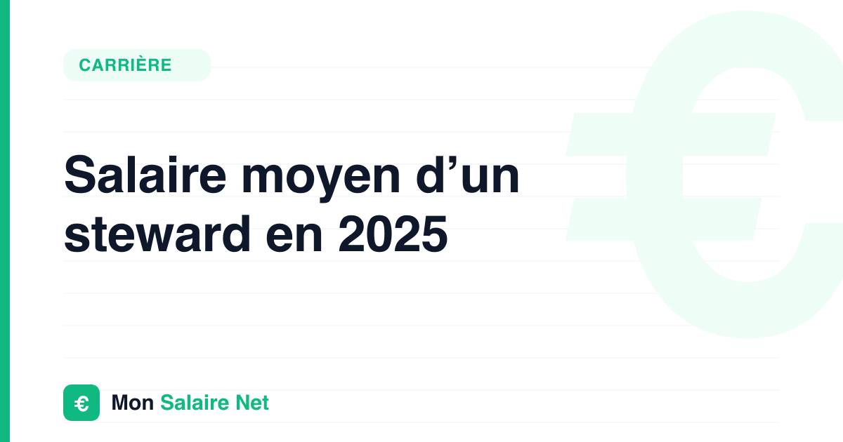 Salaire moyen d’un steward en 2025